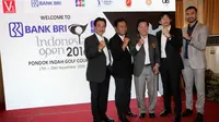 Ketua PGI, Murdaya Po (tengah) saat konfrensi pers Golf Indonesia Open di Jakarta (Istimewa)