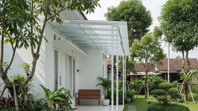 Kanopi Kaca Buram (Frosted Glass)