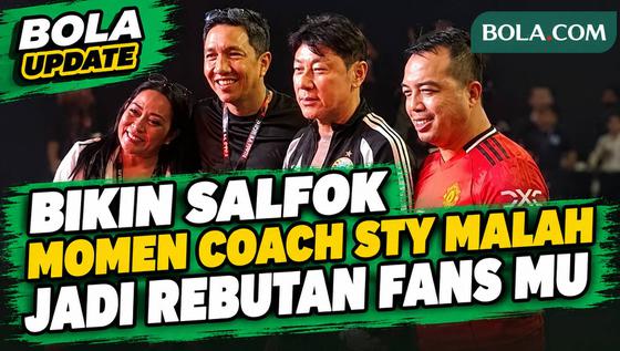 Momen Coach STY Bikin Salfok! Diserbu Fans MU Rebutan Minta Foto Bareng, Tunjuk-Tunjuk Patrice Evra