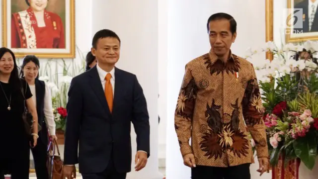 Pendiri Ali Baba bertemu Presiden Jokowi di Istana Bogor. Kepada Jokowi Jacka Ma berkomitmen Untuk tetap berinvestasi di Indonesia