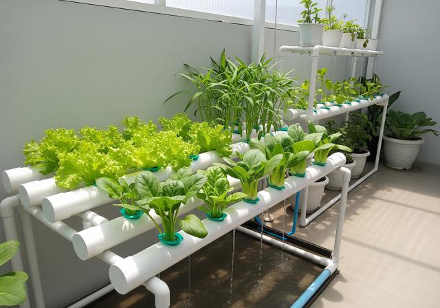 Kebun Sayur Hidroponik Sederhana di Teras Teduh/Inspirasi Kebun Sayur Mini untuk Teras Kecil yang Teduh (Sumber; gemini.com)