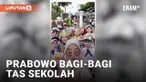 Momen Antusias Siswa dapat Tas Sekolah dari Prabowo