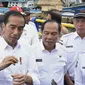 Jokowi saat kunjungan kerjanya ke Bitung sekaligus melihat perkembangan lokasi KEK.