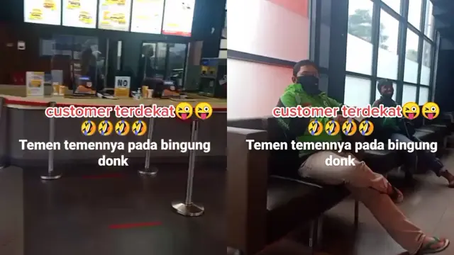 Pengendara ojol antar pesanan makanan yang hanya berjarak dekat