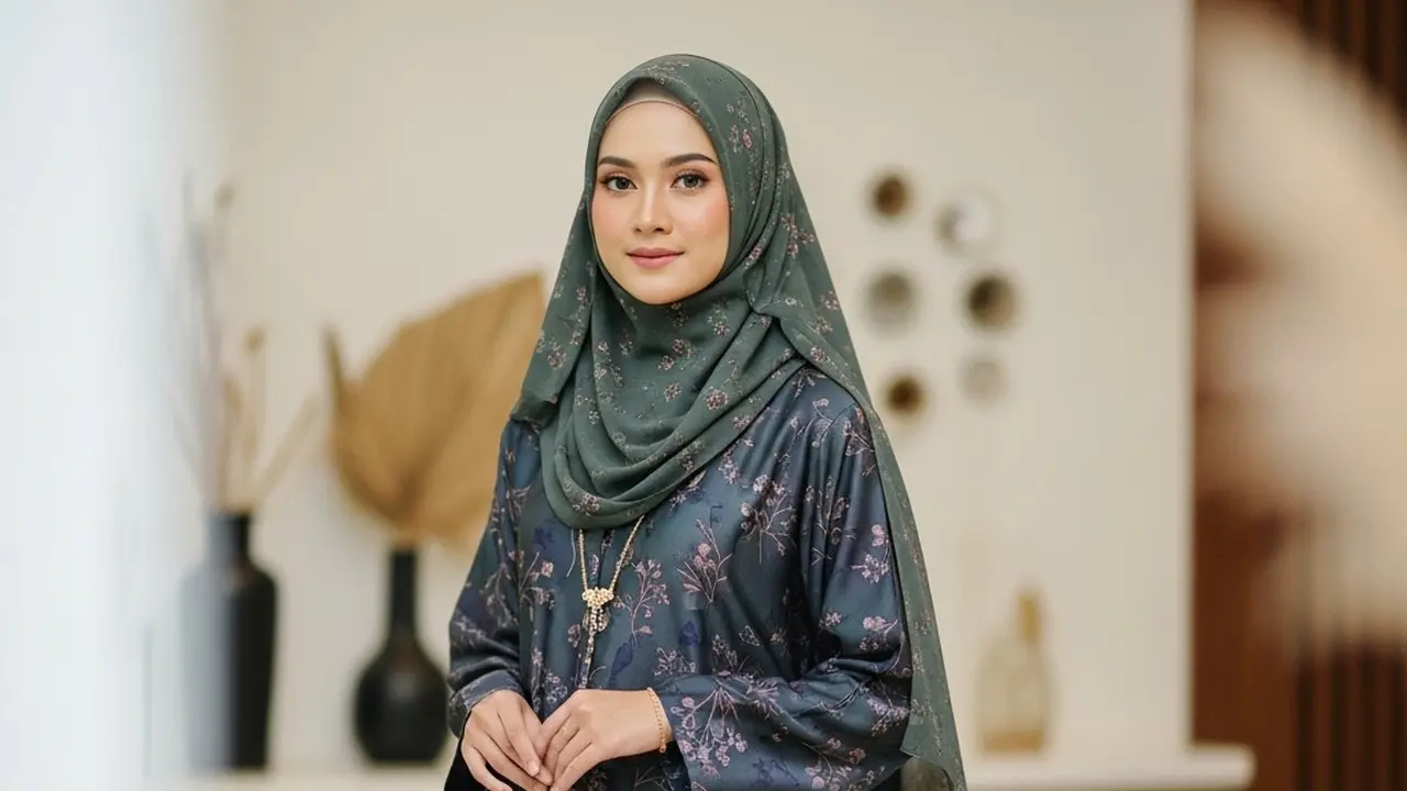 Model Gamis Syari Simple tapi Mewah yang Lagi Jadi Incaran Muslimah (Image by ChatGPT)