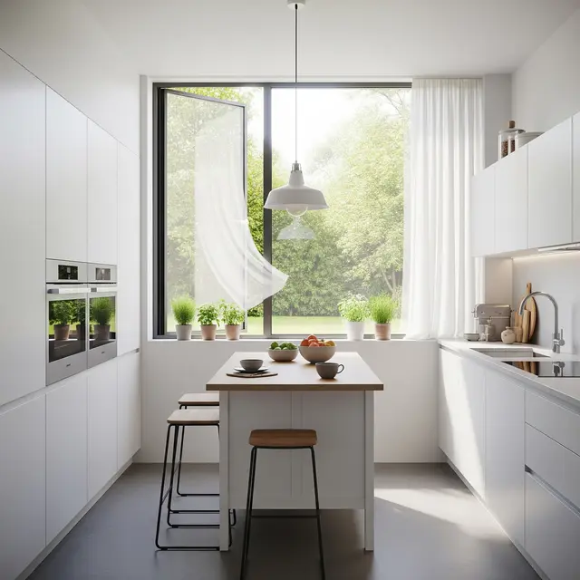 Contoh Dapur Kecil yang Tidak Menyebarkan Bau Masakan ke Seluruh Rumah (AI Generated)