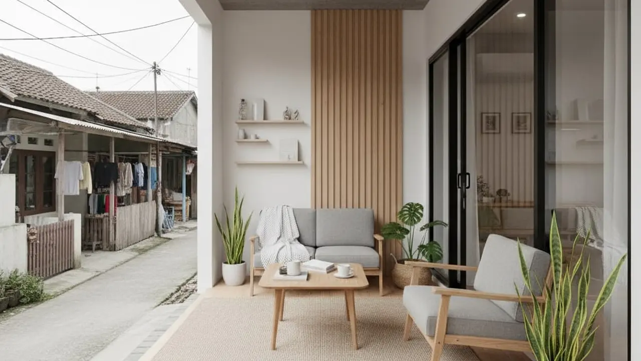 Model Teras Ruang Tamu yang Cocok untuk Rumah Gang