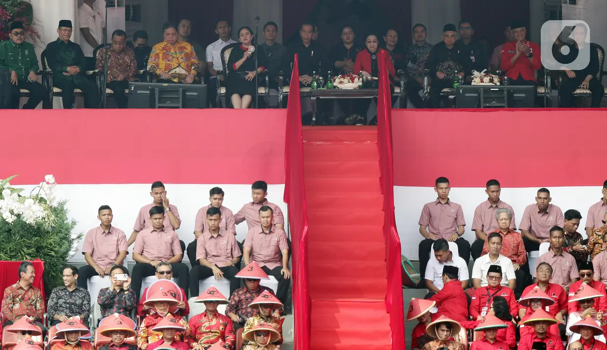 Sejumlah perwakilan partai politik yang diundang di antaranya Partai Golkar, Partai Kebangkitan Bangsa (PKB), Partai Amanat Nasional (PAN), Partai Persatuan Pembangunan (PPP), Perindo, dan Partai Hanura. (Liputan6.com/Helmi Fithriansyah)