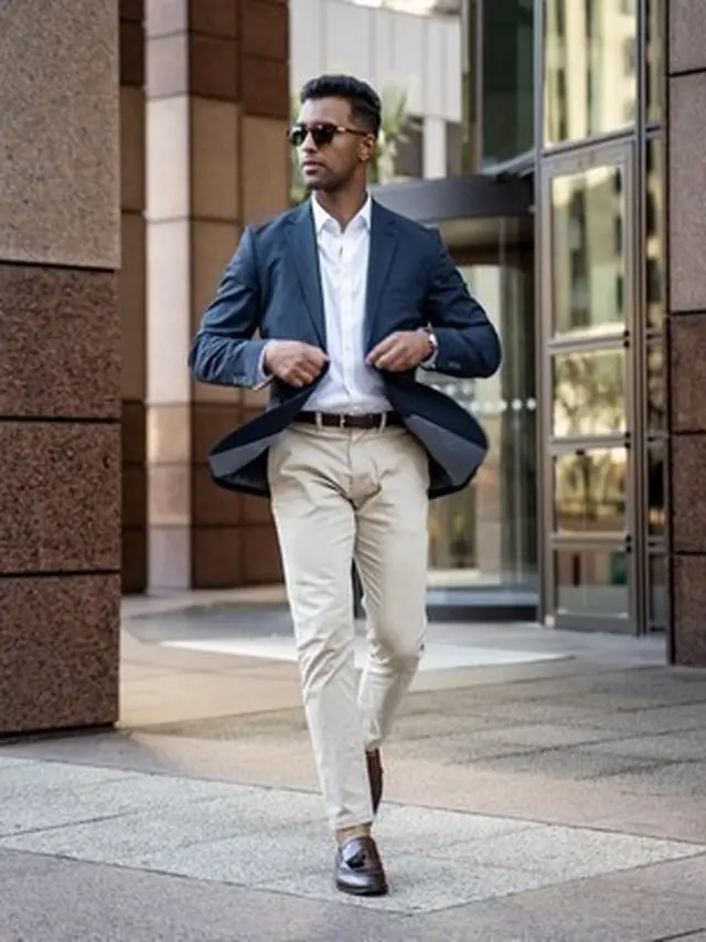 Beige Chinos.