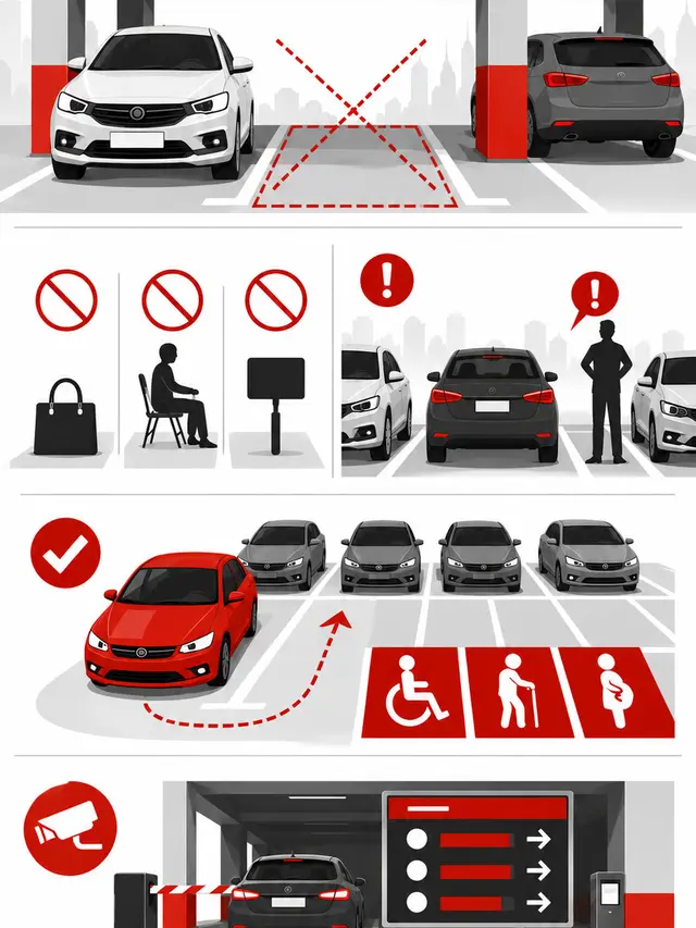 Infografis Etika Parkir untuk Cegah Keributan.