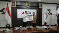 Ketua Umum PMI Jusuf Kalla menyalurkan donasi dari warga Tangerang untuk warga Gaza