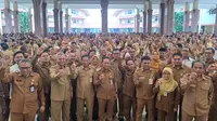 Pemerintah Kota (Pemkot) Tangerang meluncurkan gerakan sedekah satu telur satu minggu untuk cegah stunting dan gizi buruk. (Liputan6.com/Pramita Tristiawati)