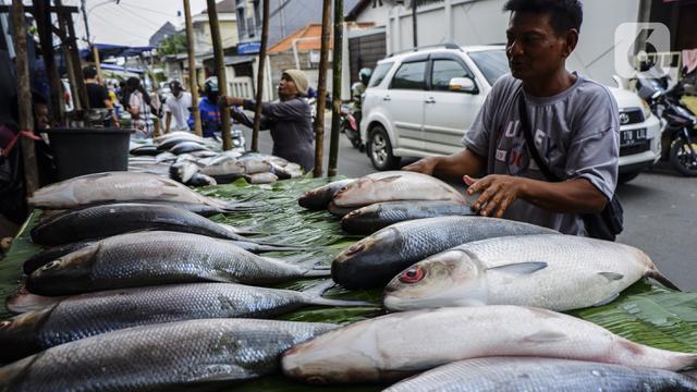 FOTO: Jelang Imlek, Pedagang Ikan Bandeng Mulai Bermunculan di Rawa Belong