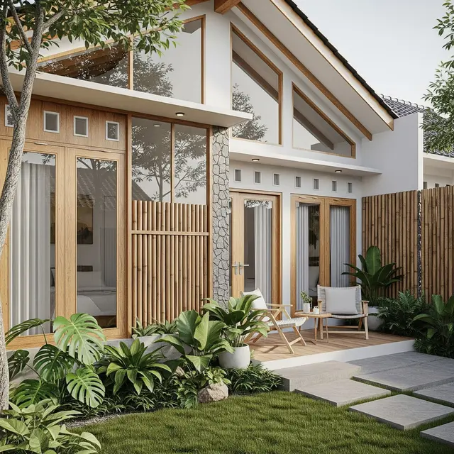 Desain Rumah Mungil Cantik dengan Nuansa Tropis