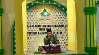 Ahmad Syaifudin Kontingen Jawa Timur asal Banyuwangi menjadi juara 1 lomba tafsir Bahasa Inggris putra Dal MTQ Nasional ke XXIX, di Kalimantan Selatan (Istimewa)