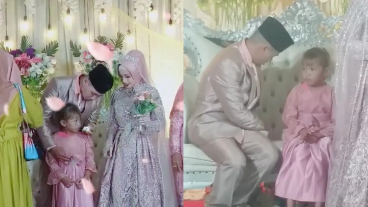 Viral Momen Anak Perempuan Saksikan Ayahnya Menikah Lagi, Penuh Haru