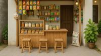 8 Inspirasi Warung Kecil di Teras Rumah, Desain Sederhana yang Menguntungkan (sumber:AI)