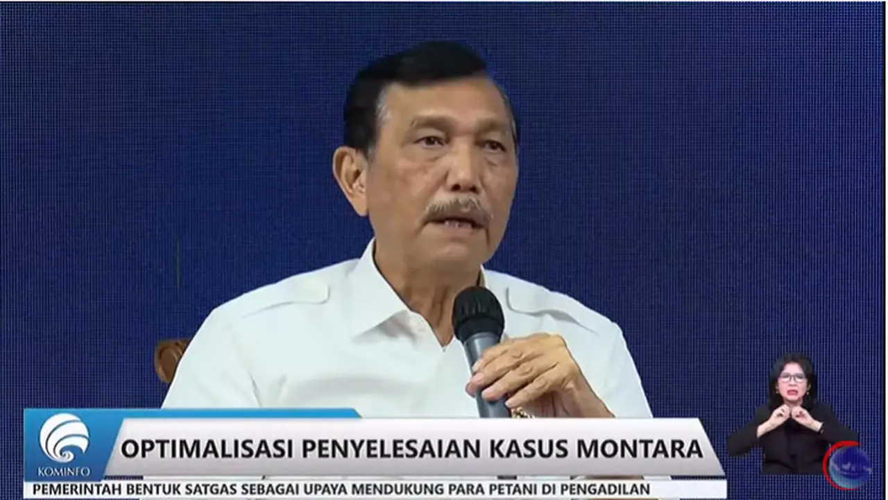 Menteri Koordinator (Menko) Bidang Kemaritiman dan Investasi Luhut Binsar Pandjaitan, dalam diskusi Optimalisasi Penyelesaian Kasus Montara, Jumat (1/4/2022).