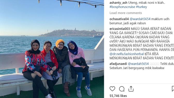 Ashanty ajak tiga asisten rumah tangganya berlibur ke Turki (https://www.instagram.com/p/BvJbKFJgH-C/)