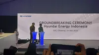 Peresmian Groundbreaking Pabrik Hyundai Energy Indonesia di Cikarang, Jawa Barat. Foto: Arief