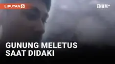 Panik! Pendaki Rekam Detik-detik Erupsi saat Berada di Puncak Gunung Marapi