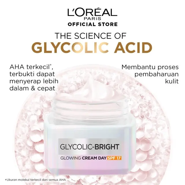 Glycolic Bright Glowing Day Cream SPF17/18 L’Oreal Paris