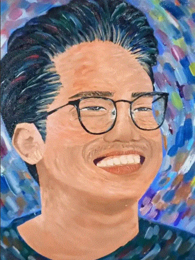 Lukisan wajah Eril dibuat khusus oleh adiknya Zahra