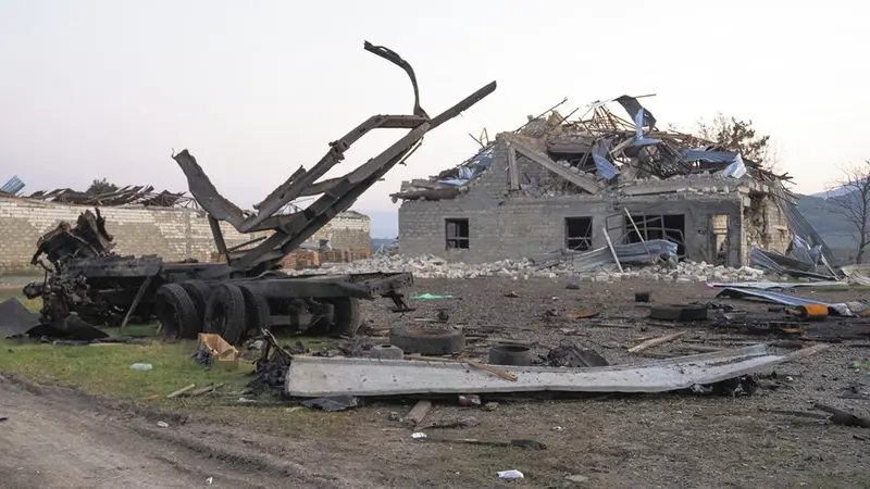 FOTO: Kerusakan Nagorno-Karabakh Akibat Pertempuran Armenia dan Azerbaijan