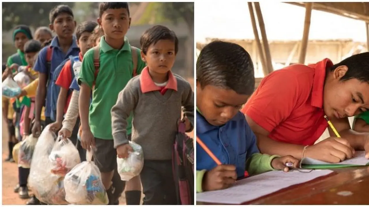 Unik, Siswa di India Bayar Uang Sekolah Pakai Sampah Plastik