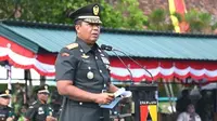Pangdam Brawijaya, Mayjen TNI Farid Makruf melantik 268 siswa calon tamtama pada Pendidikan Pertama Tamtama TNI AD Gelombang II Tahun 2023 di Rindam V/Brawijaya, Jumat (14/4/2023) (Pendam Brawijaya).