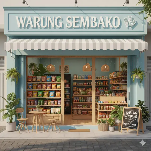 Inspirasi cat warna warung sembako