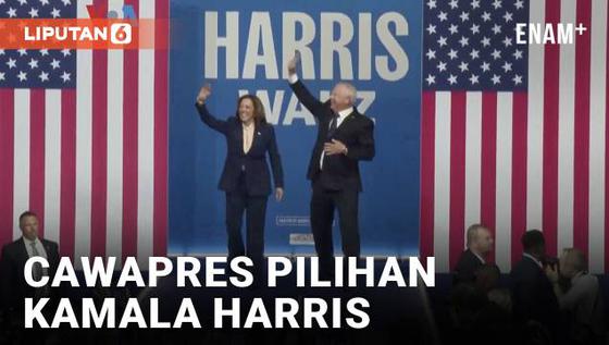 VIDEO: Kamala Harris Pilih Tim Walz Sebagai Cawapresnya