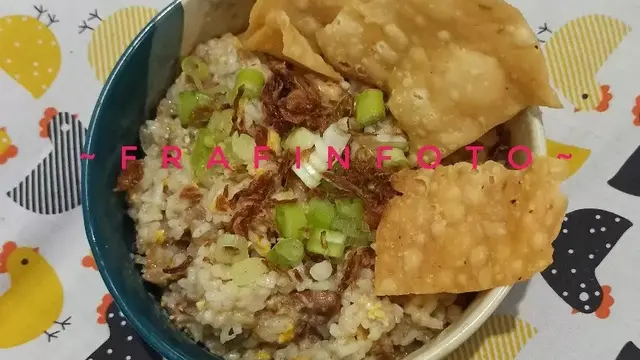 Resep bubur goreng. (dok. Cookpad  @felitara)