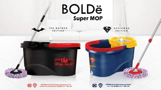 Super Mop Warner Brothers Collection Bisa Mengeringkan Kain Pel Secara Otomatis