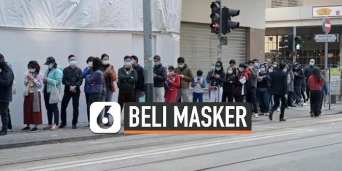 VIDEO: Cegah Virus Corona, Ratusan Orang Rela Antre Beli Masker