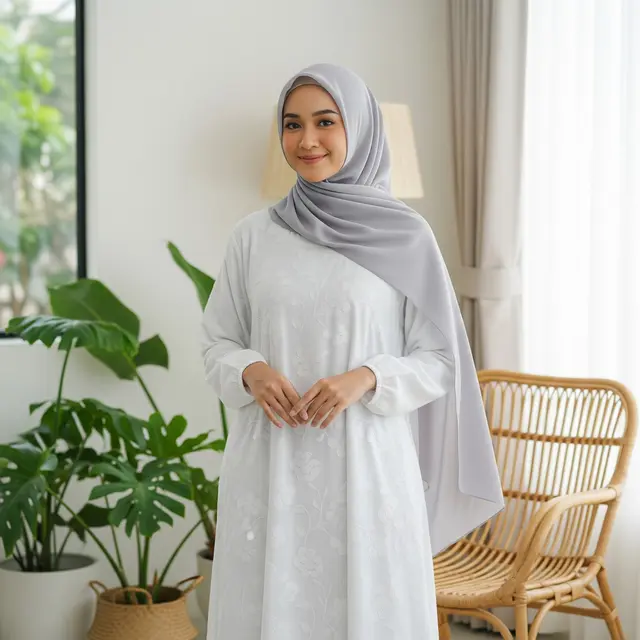 Gamis Putih Kekinian
