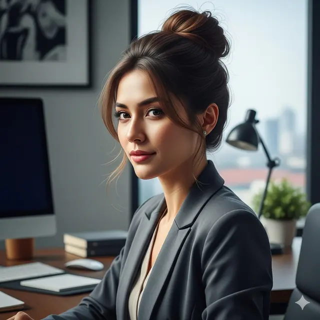 Model Rambut Wanita Karier 2025 (Image by Gemini)