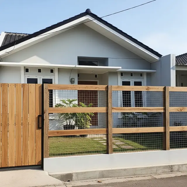 9 Model Pagar Rumah Hemat Biaya dari Kawat dan Rangka Kayu, Estetik dan Fungsional