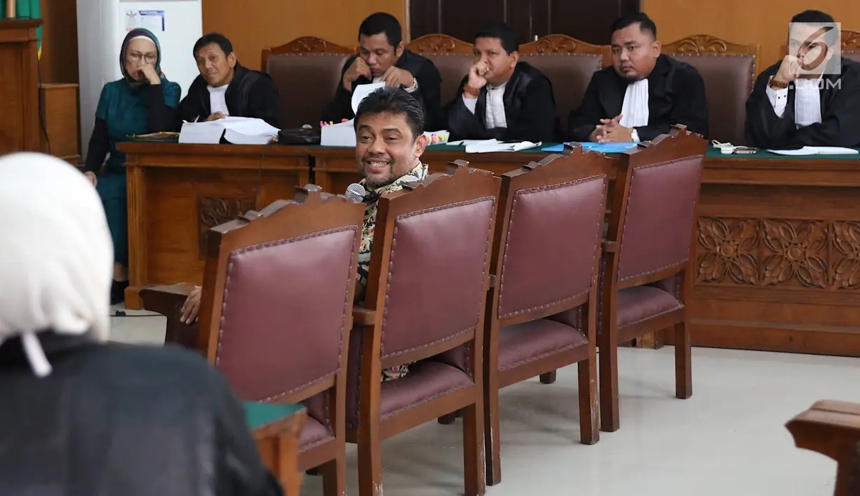 Presiden KSPI, Said Iqbal memberikan kesaksian dalam sidang kasus dugaan penyebaran berita bohong atau hoaks dengan terdakwa Ratna Sarumpaet di PN Jakarta Selatan, Selasa (9/4). Sidang beragenda mendengarkan keterangan sejumlah saksi, salah satunya yaitu Said Iqbal. (Liputan6.com/Immanuel Antonius)