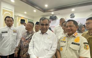 Ketua MPR RI Ahmad Muzani di Banda Aceh, Selasa (10/2/2026) (Liputan6.com/Delvira Hutabarat)