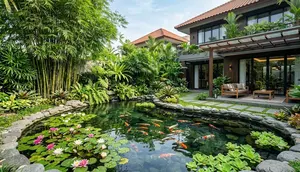 8 Cara Memadukan Tanaman Hias dan Kolam Koi Tanpa Membuat Air Cepat Kotor
