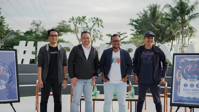 Jumpa pers Prambanan Jazz Festival 2022 secara virtual dari Prambanan Jazz Café, Sleman, Yogyakarta, Rabu (23/2/2022).