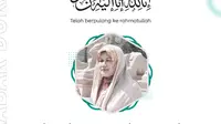 Poster berisi kabar duka wafatnya Hj Heni Maryam. (Nu Online)
