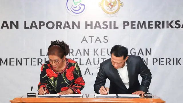 Kementerian Kelautan dan Perikanan (KKP) meraih opini Wajar Tanpa Pengecualian (WTP) dari Badan Pemeriksaan Keuangan Republik Indonesia (BPK RI) untuk laporan keuangan tahun 2018.