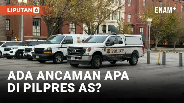 Pagar keamanan besar terlihat dipasang di Washington D.C. pada Minggu (3/11), sebagai langkah antisipasi menjelang Pemilu Presiden AS pada 5 November.