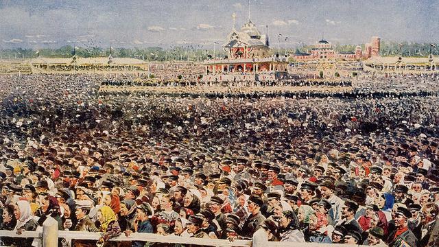 Pesta penobatan Tsar Rusia Nicholas II pada 18 Mei 1896 berakhir dengan tragedi. Sebanyak 1.429 orang tewas.