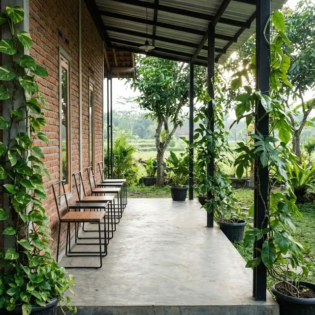 Inspirasi Teras Rumah Kampung yang Rapi dan Sejuk