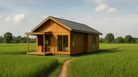 9 Gambar Rumah Bagus Sederhana tapi Terkesan Mewah di Pinggir Sawah, Cocok untuk Keluarga Muda