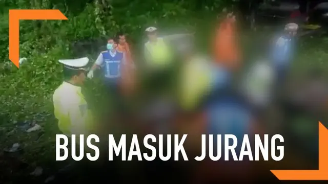 VIDEO: Kecelakaan Bus Masuk Jurang di Tol Cipularang