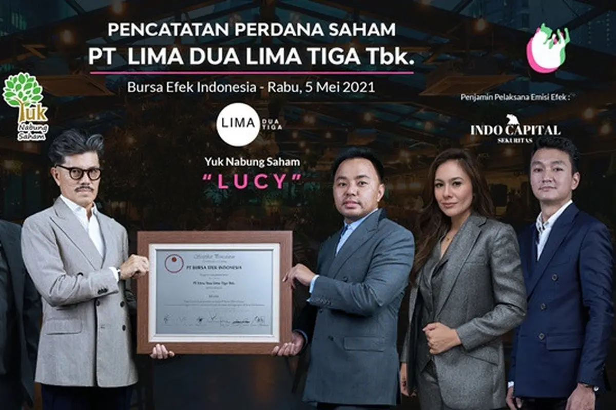 Pencatatan perdana saham PT Lima Dua Lima Tiga Tbk (LUCY) pada Rabu, (5/5/2021) (Dok: BEI)